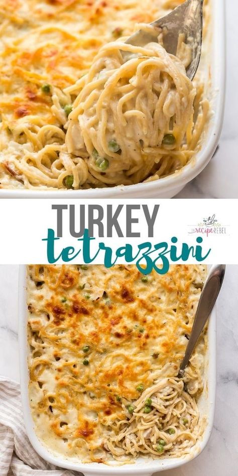 Baked Turkey Spaghetti, Leftover Shredded Turkey Recipes, Bake Casserole Recipes, Pasta Bake Casserole, Recipes With Elbow Noodles, Gluten Free White Sauce, Creamy Baked Pasta, Leftover Spaghetti Noodles, Turkey Pasta Bake