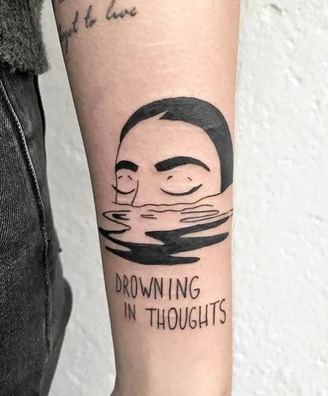 Tattoo Ideas For Overthinking, Tattoo Ideas For Overthinkers Women, Overthinker Tattoos For Women, Tattoo Ideas Overthinking, Stop Overthinking Tattoo, Overthinking Tattoos For Women, Overthinker Tattoo Ideas, Tattoos For Overthinkers, Overthinking Tattoos