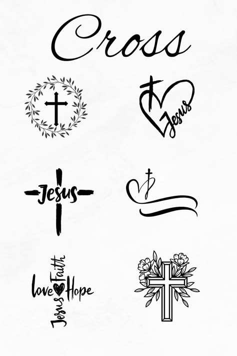 Small Christian Doodles, Religous Tattoo Stencil, Christian Henna Designs, Christian Finger Tattoos, Tattoos For Christians, Christian Fine Line Tattoo, Crosses Drawings, Cross Drawing Christian, Godly Drawings