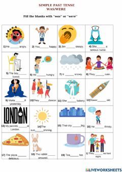 Finish Past Tense Worksheet For Grade 1, Verb To Be Past, Simple Past Verbs, Simple Past Tense Worksheet, Past Tense Worksheet, Verbo To Be, Verb To Be, Simple Past, Simple Past Tense