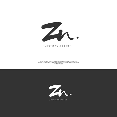 ZN Initial handwriting or handwritten logo for identity. Logo with signature and hand drawn style. Handwriting Logo Design, Hand Writing Logo, Zn Logo, Logo With Signature, Initials Logo Letters, Handwritten Logo Design, Writing Logo, Handwriting Logo, Hand Lettering Logo