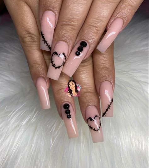 Karol G Nails Design, Karol G Nails, Nails Design Short, 2022 Nails, G Nails, Nails Blue, Nails Pink, Heart Nails, Short Acrylic Nails