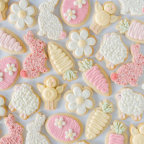 Easter Sugar Cookies Decorated, Royal Icing Cookies Recipe, Cookies Love, Instagram Cookies, Jenny Cookies, Easter Sugar Cookies, Easter Menu, Iced Sugar Cookies, Spring Cookies