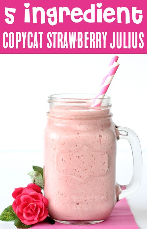 Strawberry Orange Julius Recipe, Orange Julius Recipes, Strawberry Julius Recipe Original, Strawberry Banana Orange Julius Recipe, Orange Julius Triple Berry Smoothie Recipe, Strawberry Drink Ideas, Strawberry Banana Julius Recipe, Strawberry Julius Recipe, Orange Julius Smoothie Recipe