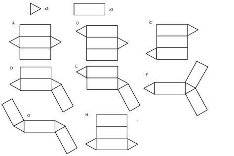 How many nets can you find for a triangular prism? Jaring Jaring, Square Prism, Geometry Math, Maths Worksheets, Triangular Prism, Word Search Printables, Math Measurement, Math Geometry, 3d Shapes