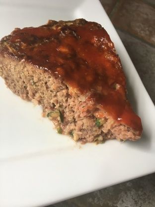 Zucchini Meatloaf | Food.com Zucchini Meatloaf, Meat Loaf Recipe, Homemade Glaze, Meatloaf Ingredients, Plain Bread, Family Dishes, Shredded Zucchini, Loaf Recipes, Meatloaf Recipe