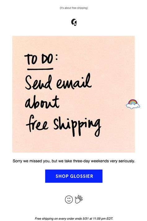 Free Shipping Email Marketing, Loyalty Email Design, Reminder Email Design, Memorial Day Email Design, Post Purchase Email, Marketing Email Ideas, Email Banner Design, Email Design Inspiration Creative, Email Aesthetic