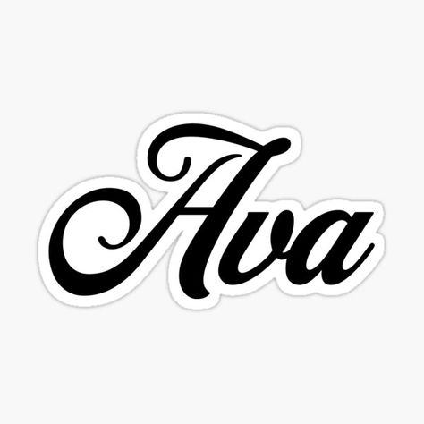 Ava Stylish Retro Vintage Handwriting Name design is great gift idea for people whose name is Ava. • Millions of unique designs by independent artists. Find your thing. Ava Name Art, Vintage Hand Lettering, Tatto Name, Ava Name, Stylish Handwriting, Vintage Handwriting, Name Tattoo, Name Stickers, Name Design