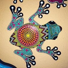 Aboriginal Dot Painting, Aboriginal Dot Art, Mandala Rock Art, Quilled Creations, Aboriginal Artwork, Frog Art, Dot Art Painting, Rock Painting Designs, Mandala Dots