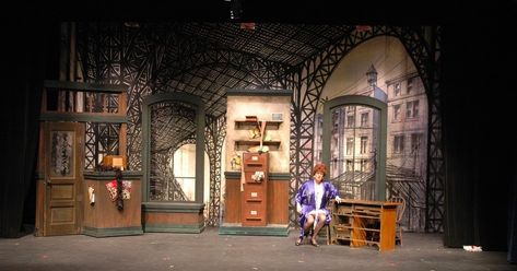 This was a set I did for the musical Annie, produced by Footlight Theatre in Burnaby, BC. Really fun set to design. Please enjoy the pics.  ... Annie Props, Musical Set Design, Annie Play, Leap Movie, Annie The Musical, Annie Jr, Annie Musical, Production Ideas, Props Design