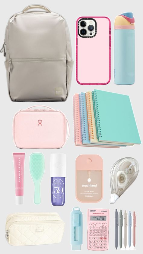 #Backpack Essential  #Preppy #Cute # What to put in your backpack What To Put In Your Backpack, Preppy Backpack, Backpack Essentials, Fun Ideas, Pretty Jewellery, School Supplies, Backpacks, Quick Saves