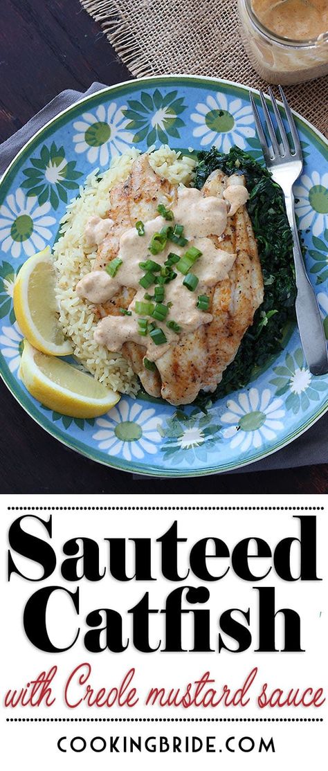 Creole Mustard Sauce, How To Cook Catfish, Catfish Dinner, Catfish Fillets, Grilled Catfish, Creole Mustard, Catfish Recipes, Creole Recipes, Mustard Sauce