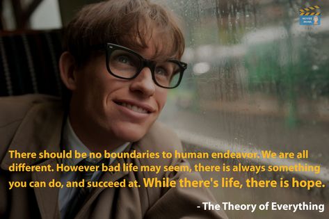 Theory Of Everything, The Theory Of Everything, Best Movie Quotes, Famous Movie Quotes, Bad Life, Movie Lines, Stock Quotes, Memorable Quotes, Film Quotes