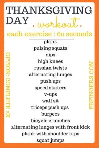 Thanksgiving Workouts, Thanksgiving Workout, Thanksgiving Fitness, Peanut Butter Fingers, Butter Fingers, Holiday Workout, Training Ideas, Turkey Trot, At Home Workout