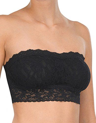 Hanky Panky Womens Signature Lace Lined Bandeau 487102 Black Bra XS -- Click on the image for additional details.(This is an Amazon affiliate link) Lace Bandeau Bra, Lace Tube Top, Cuffed Top, Never Say Never, Lace Bandeau, Bandeau Bra, Bandeaus, Bateau Neckline, Bustiers