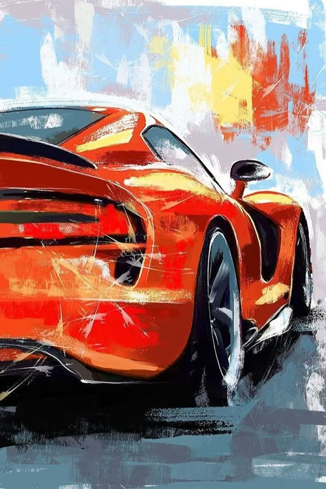 Car Painting Ideas, Cars Painting, Srt Viper, Surfing Art, Car Dodge, Painting Classic, Automotive Artwork, Downhill Skiing, Gray Wolf