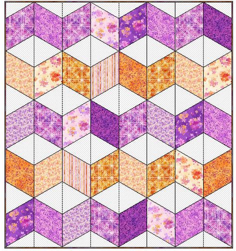 Diamond Shape Quilt Pattern, Sparkle Quilt Pattern, Epp Diamond Patterns, X And O Quilt Pattern, Diagonal Quilt Patterns, Zig Zag Pattern Design, Zig Zag Quilt, Quilt Design Wall, Quilt Free Pattern