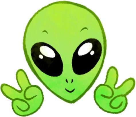 Alien Cute Drawing, Alien Head Drawing, Cute Alien Drawing, Alien Cute, Alien Drawing, Alien Painting, Alien Cartoon, Peace Sticker, Alien Party