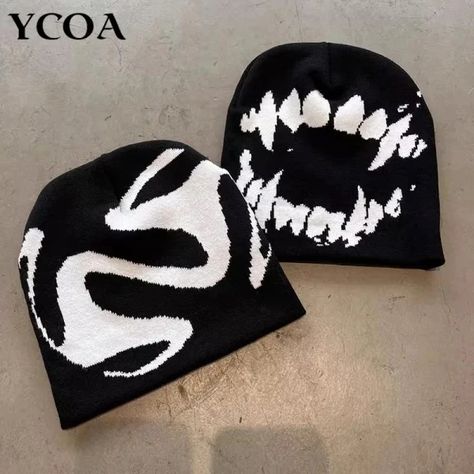 Just found this amazing item on AliExpress. Check it out! $3.22 60％ Off | Women Hat Knitting Beanies Goth Tooth Caps Men Y2k Streetwear Winter Fashion Pullover Kpop Harajuku Vintage Warm Hip Hop Unisex Knitting Beanies, Tooth Caps, Teeth Caps, Streetwear Winter, White Beanies, Streetwear Accessories, Women Hat, Hat Knitting, Mens Beanie