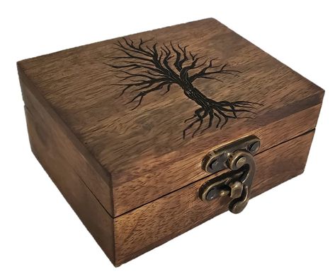 Decorative Wooden Boxes, Personalized Keepsake Box, Wooden Jewelry Box, Wooden Keepsake Box, Wood Burning Art, Handmade Box, Wooden Tree, Wooden Jewelry Boxes, Keepsake Jewelry