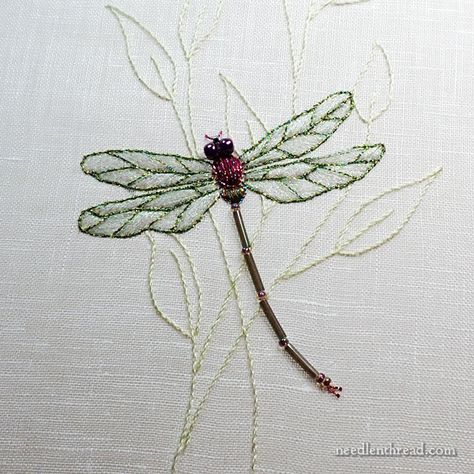 Dragonfly Textile Art, Dragon Fly Embroidery Design, Hand Embroidered Dragonfly, Embroidery Dragonfly Pattern, Dragonfly Embroidery Simple, Dragonfly Embroidery Pattern Free, Dragon Fly Pattern, Embroidered Dragonflies, Embroidery Dragonfly