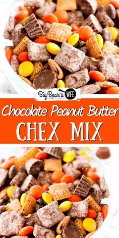 Peanut Butter Chex Mix, Peanut Butter Chex, Peanut Butter Cereal, Fall Snack Mixes, Puppy Chow Chex Mix Recipe, Mini Peanut Butter Cups, Chex Mix Puppy Chow, Healthy Peanut Butter Cups, Peanut Butter Cups Recipe