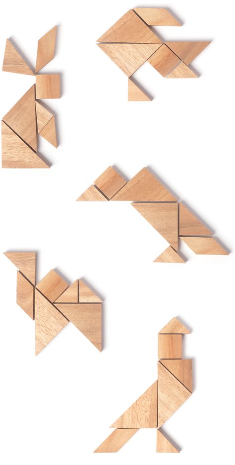 Tangram Animals, Tangram Design, Tangram Activities, Tangram Patterns, Tangram Puzzles, Making Wooden Toys, Kindergarten Design, Yarn Wall Art, Geometric Shapes Art