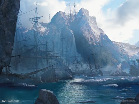 Glacial Fortress - MtG Art Ship Graveyard, Magic The Gathering Art, Mtg Art, Photoshop Painting, Wizards Of The Coast, Magic Art, Magic The Gathering, Artist Names, Graveyard