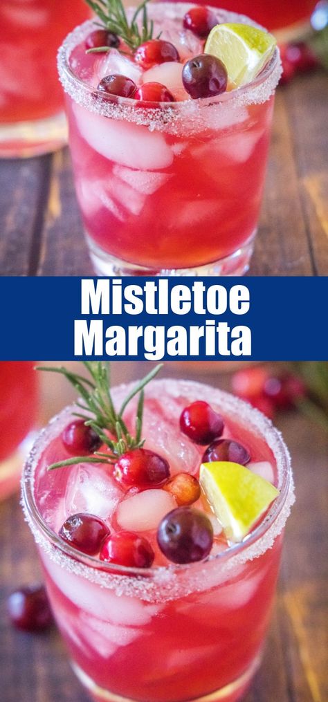 Mistletoe Margarita, Holiday Margaritas, Christmas Drinks Recipes, Christmas Sangria, Cranberry Drinks, Christmas Drinks Alcohol, Christmas Punch Recipes, Recipes Drinks, Orange Liqueur