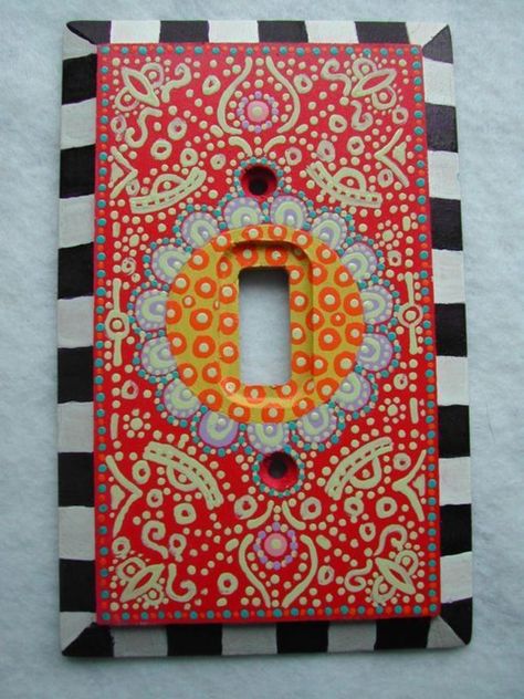 Switch Covers Diy, Light Switch Covers Diy Paint, Diy Light Switch, Light Plates, Teen Camp, Light Switch Art, Light Switch Covers Diy, Switchplate Covers, Plate Ideas