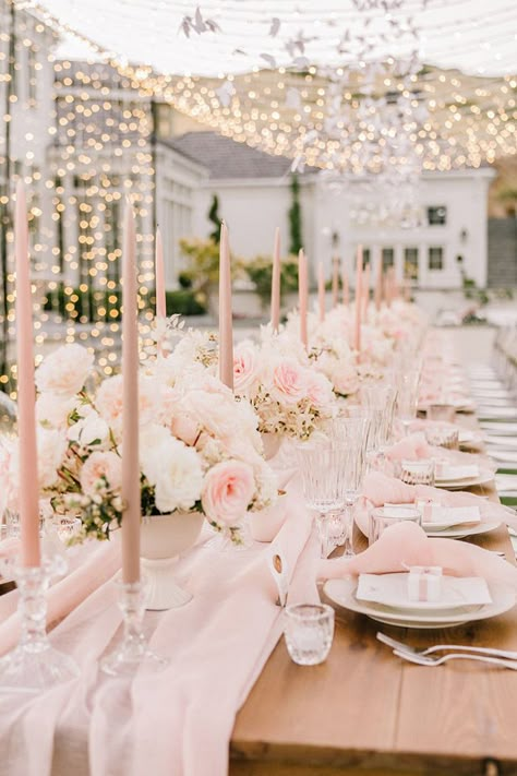 Pink Wedding Decorations, Light Pink Wedding, Bridal Shower Inspo, Pink Wedding Theme, Tafel Decor, Pink Wedding Dress, Wedding 2025, Pink Bridal Shower, Blush Bridal