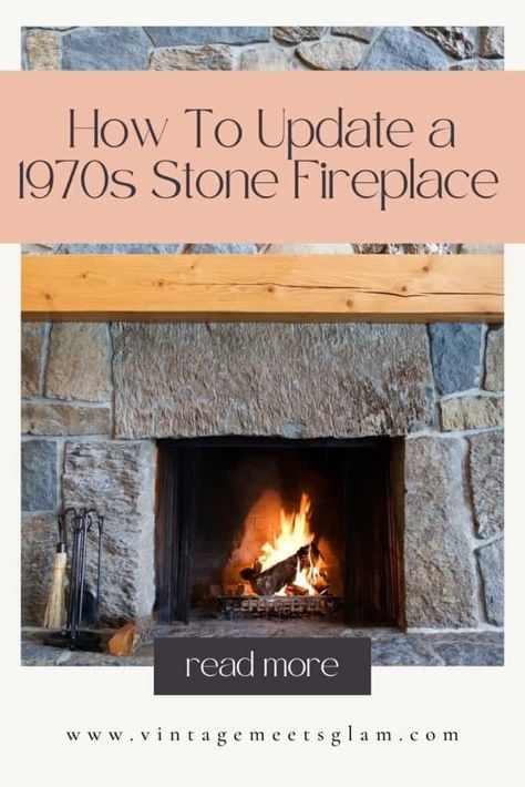 70s Fireplace, Stone Fireplace Makeover, Fireplace Home, Granite Stone, Fireplace Makeover, Brick Fireplace, Stone Fireplace, Home Decor Tips, Decor Tips