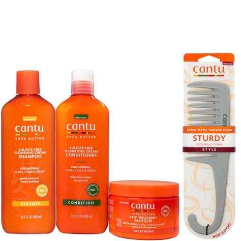 Treat curls, coils and waves to the Wash Day Essentials bundle from the experts at Cantu. Featuring a shampoo, conditioner, mask and comb, the collection is infused with the brand’s signature shea butter to help nourish and hydrate all curl types. The set is designed to build a full wash-day routine so that you can achieve glossier, softer-looking curls.Set Contents: Cantu Shea Butter Hydrating Cream Conditioner 400ml Lending intense hydration to dry ends, this rich conditioner helps to smooth d Cantu Hair, Curl Types, Wash Day, Waves Curls, Hydrating Shampoo, First Aid Beauty, Types Of Curls, Hydrating Cream, Make Up For Ever