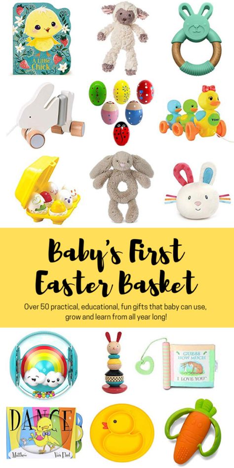 Baby First Easter Basket, Newborn Easter Basket, Toddler Girl Easter Basket, First Easter Basket, Baby First Easter, Homemade Easter Baskets, Adult Easter Baskets, Toddler Boy Easter, Easter Basket Crafts