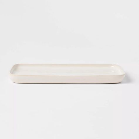 Ceramic Vanity Tray White - Threshold™ | Target Bathroom Tray Decor, Vanity Counter, White Tray, Bath Tray, Bathroom Design Trends, Bathroom Tray, Marble Sinks, Marble Tray, Bathroom Counter