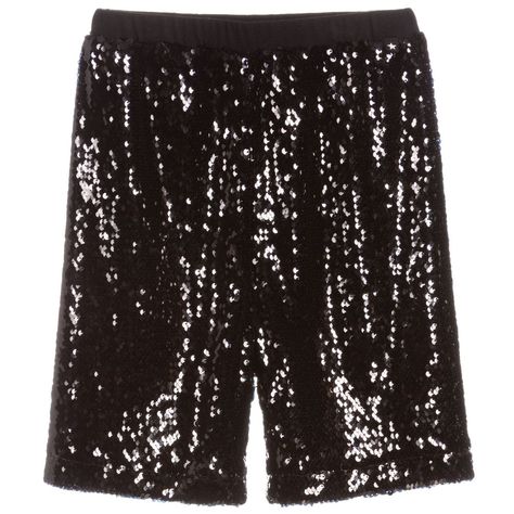 brand Girls Black Sequined Shorts at Childrensalon.com Disco Outfits, Sparkly Shorts, Glitter Shorts, Dance Outfit, Party Rock, Performance Dresses, Sequin Shorts, Mini Shorts, Dress Cuts