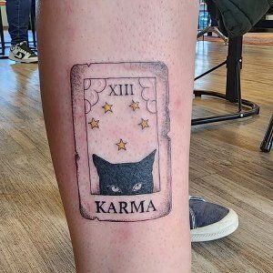 Unique tarot cards tattoo  Unique tarot decks by Dark Forest Use this coupon for a discount WELCOME10 https://tarotcardsdarkforest.com/  #tarotcard #tarotcardtattoo #tattoo #tattooist #tattoocrazy #tattoocrazyuk #cambridgetattoo #cambridgeartist #tattooist #tarotcard #tarotcardtattoo #tattoo #tattooist #tattoocrazy #tattoocrazyuk #cambridgetattoo #cambridgeartist #tattooist Black Cat Tarot Card Tattoo, Cat Tarot Tattoo, Cat Tarot Card Tattoo, Tarot Cards Tattoo, Cards Tattoo, Unique Tarot Cards, Unique Tarot Decks, Tattoo Unique, Tarot Card Tattoo