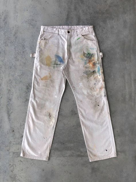 White Painters Pants Outfit, Painters Clothes, Brain Illusions, White Painters Pants, Painter Outfit, Dickies Painter Pants, Painter Pants, Painters Pants, Y2k Pants