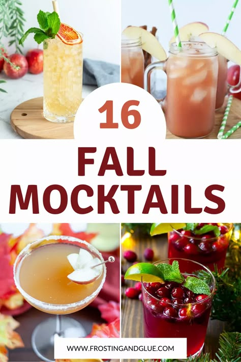 Raise a glass to the flavors of fall with these delightful Fall Mocktails! These non-alcoholic beverages are perfect for celebrating the season and creating memorable moments with family and friends. From spiced apple cider to cranberry spritzers, each mocktail is a refreshing and flavorful blend of autumn-inspired ingredients. Non Alcoholic Autumn Drinks, Fall Cocktail Mocktail, Healthy Mocktail Fall, Mocktail With Cinnamon, Fall Wedding Mocktail Recipe, Fall Non Alcoholic Drinks Apple Cider, Fall Sangria Recipes Non Alcoholic, Mocktail With Apple Cider, Fall Drinks With Apple Juice