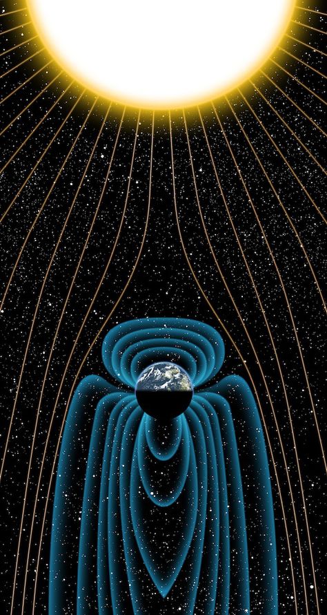 Magnetic Field Lines, Magnetic Field Art, Is There Life On Mars, Essays Examples, After Earth, Earth's Atmosphere, Earth's Magnetic Field, 심플한 그림, Space Facts