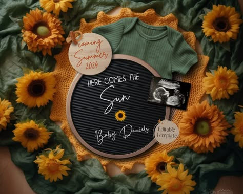 Summer Sunflower Pregnancy Announcement, Digital Spring Baby Announcement, Sunflower Gender Reveal, Boho Editable Template Instagram Sun Boy Summer Time Pregnancy Announcement, Due In June Baby Announcement, Baby Announcing Ideas Summer, Letrozole Baby Announcement, Sunflower Field Pregnancy Announcement, Sunflower Pregnancy Announcement, Spring Baby Announcement Ideas, June Pregnancy Announcement, August Pregnancy Announcement