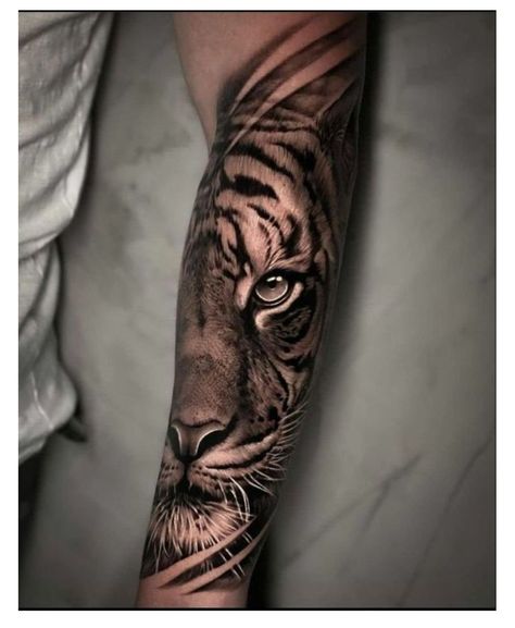 Tiger Forearm Tattoo, Mens Tiger Tattoo, Tiger Hand Tattoo, Tiger Eyes Tattoo, Tiger Face Tattoo, Underarm Tattoo, Tiger Tattoo Sleeve, Big Cat Tattoo, Tiger Tattoos