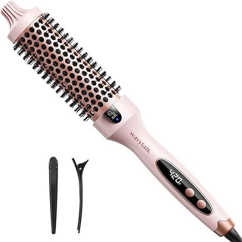 Amazon.com : Wavytalk Thermal Brush, Negative Ion Thermal Brush with Ceramic Tourmaline, 1.5 inch Heated Round Brush for Blowout Look, Thermal Round Brush Dual Voltage, Pink : Beauty & Personal Care Heated Round Brush, Blowout Look, Thermal Brush, Pink Sakura, Round Brush, Tourmaline, Beauty And Personal Care, Heat, Personal Care