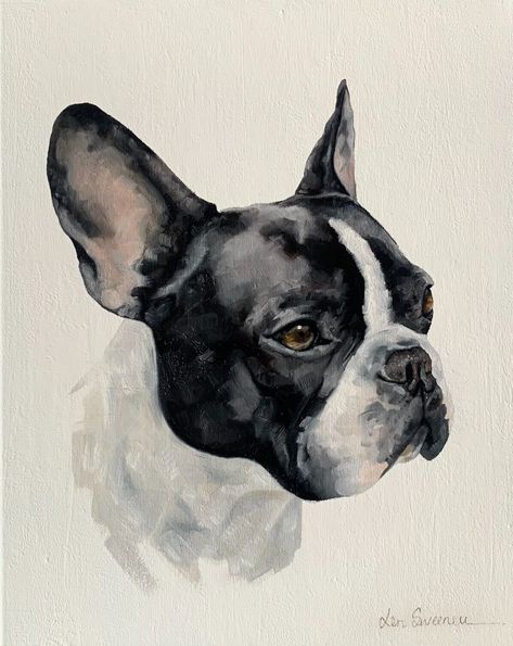 Watercolor Boston Terrier, Akvarel Painting, Watercolor Pets, French Bulldog Watercolor, Meditative Art, French Bulldog Painting, Dog Portraits Painting, Watercolor Dog Portrait, French Bulldog Art