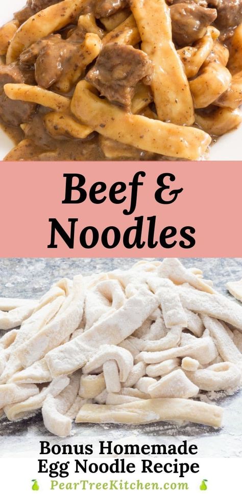 Easy Beef And Noodles, Easy Beef And Noodles Recipe, Beef And Noodles Crockpot, Easy Homemade Noodles, Beef And Noodles Recipe, Noodle Recipes Homemade, Dinner Videos, Egg Noodle Recipes, Homemade Egg Noodles