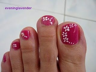 flowering pedi Pedicure Ideas Simple, Spring Pedicure Ideas, Pedicure Diy, Spring Pedicure, Diy Pedicure, Pedicure Ideas, Cute Toe Nails, Pedicure Designs, Toe Nail Designs