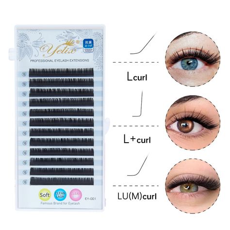 L Curl Lashes, Makeup False Lashes, Eyelash Artist, Mink Eyelash Extensions, Curl Lashes, Lashes False, Individual Eyelashes, Individual Lashes, Lash Extension