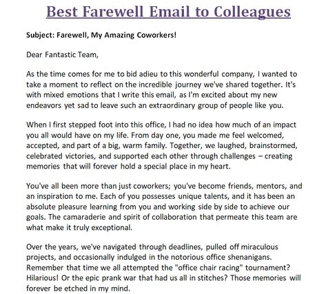 Writing the BEST Farewell Email - 10+ FREE Editable Templates - Day To Day Email Goodbye Messages For Coworkers, Last Day At Work Goodbye Message, Last Day At Work Goodbye Email, Farewell Notes To Coworkers, Last Day Of Work Goodbye, Farewell Coworker Message, Farewell Messages For Colleagues, Farewell To Colleagues Messages, Last Day At Work Goodbye Quotes