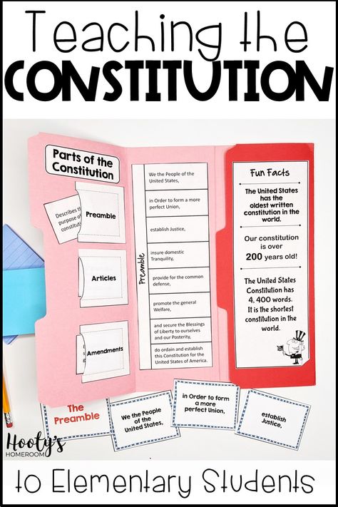 Learning about the U.S. Constitution can be difficult for elementary students, but it doesn't have to be. Your students will love these fun activities that make the Constitution easier to understand. These ideas are perfect for Constitution Day and Celebrate Freedom Week. Celebrate Freedom Week Activities, Constitution Day Activities, Constitution Activities, Third Grade Math Activities, Math Review Activities, 5th Grade Activities, Social Studies Notebook, American History Lessons, Measurement Activities