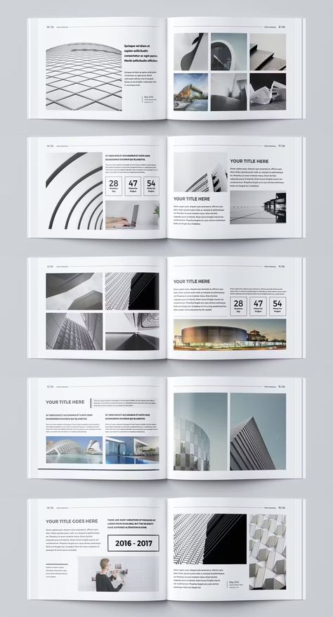 Modern Architecture Brochure Template INDD. 24 Pages A4 & A5 Builders Brochure Design, Architectural Brochure Design, Broucher Ideas Design, Architecture Company Profile, A5 Brochure Design, Architect Brochure, Profolio Design, Modern Brochure Design, Company Brochure Design